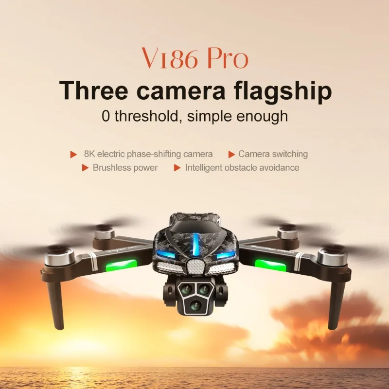 Nieuwe V186 Pro Drone Professi - Drone Gimbal Brushless recensie en prijs
